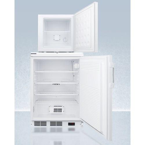 Summit Refrigerators Accucold 24" Wide All-Refrigerator/All-Freezer Combination FF7LW-FS24LSTACKPRO