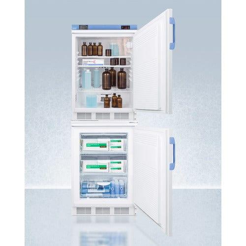 Summit Refrigerators Accucold 24&quot; Wide All-Refrigerator/All-Freezer Combination FF7LW-VT65MLSTACKMED2