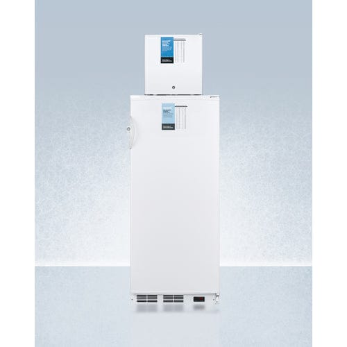 Summit Refrigerators Accucold 24" Wide All-Refrigerator/All-Freezer Combination FFAR10-FS24LSTACKPRO