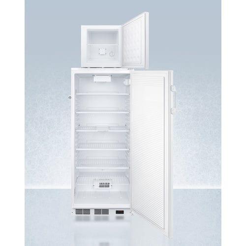 Summit Refrigerators Accucold 24&quot; Wide All-Refrigerator/All-Freezer Combination FFAR10-FS24LSTACKPRO