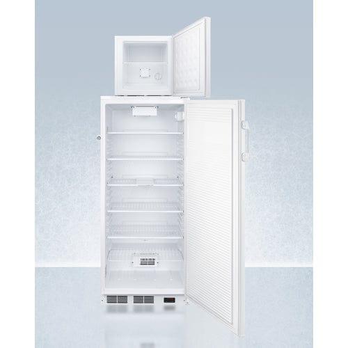 Summit Refrigerators Accucold 24" Wide All-Refrigerator/All-Freezer Combination FFAR10-FS24LSTACKPRO