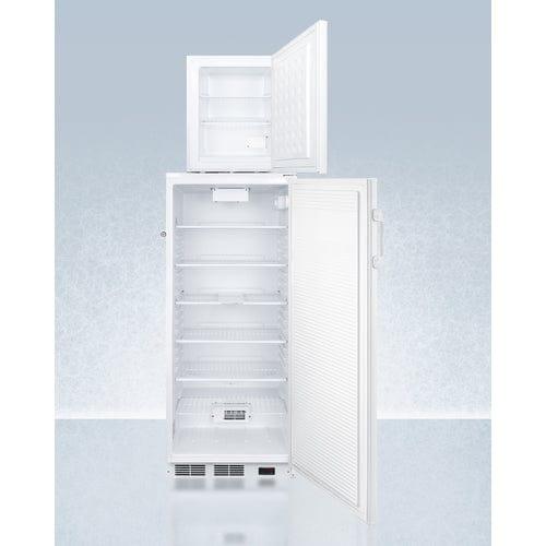 Summit Refrigerators Accucold 24&quot; Wide All-Refrigerator/All-Freezer Combination FFAR10-FS30LSTACKPRO