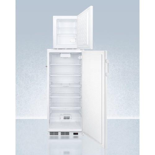 Summit Refrigerators Accucold 24" Wide All-Refrigerator/All-Freezer Combination FFAR10-FS30LSTACKPRO