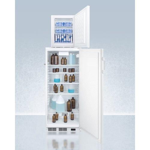 Summit Refrigerators Accucold 24&quot; Wide All-Refrigerator/All-Freezer Combination FFAR10-FS30LSTACKPRO