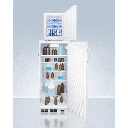 Summit Refrigerators Accucold 24" Wide All-Refrigerator/All-Freezer Combination FFAR10-FS30LSTACKPRO