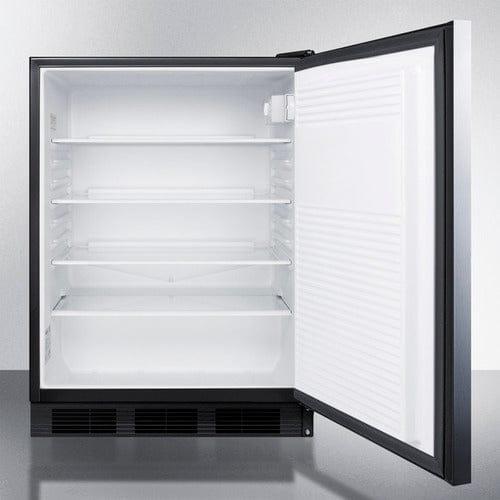 Summit Refrigerators Accucold 24" Wide Built-In All-Refrigerator, ADA Compliant FF7LBLKBISSHHADA