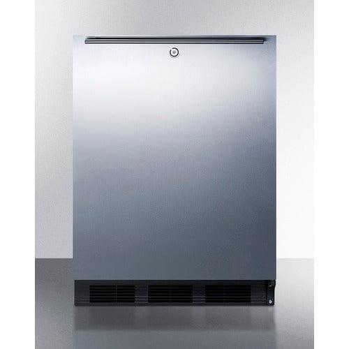 Summit Refrigerators Accucold 24&quot; Wide Built-In All-Refrigerator, ADA Compliant FF7LBLKBISSHHADA