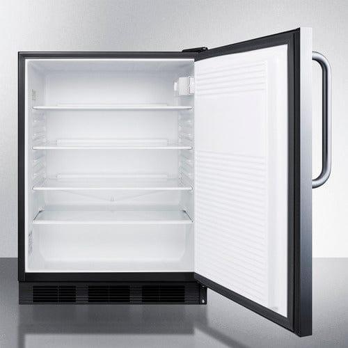 Summit Refrigerators Accucold 24" Wide Built-In All-Refrigerator, ADA Compliant FF7LBLKBISSTBADA