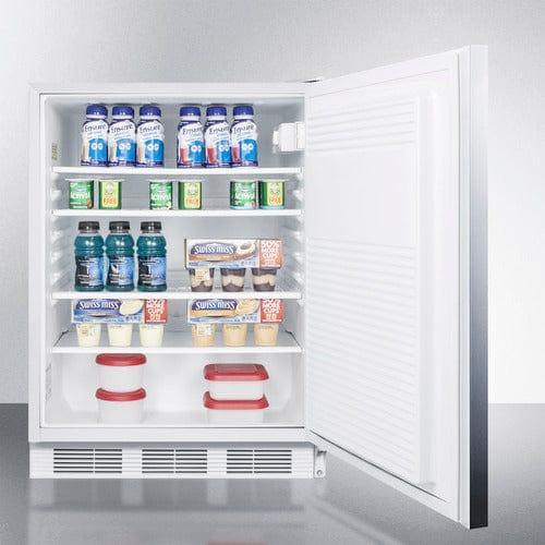 Summit Refrigerators Accucold 24&quot; Wide Built-In All-Refrigerator, ADA Compliant FF7LWBISSHHADA