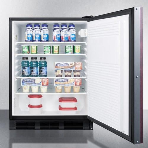 Summit Refrigerators Accucold 24&quot; Wide Built-In All-Refrigerator, ADA Compliant (Panel Not Included) FF7LBLKBIIFADA