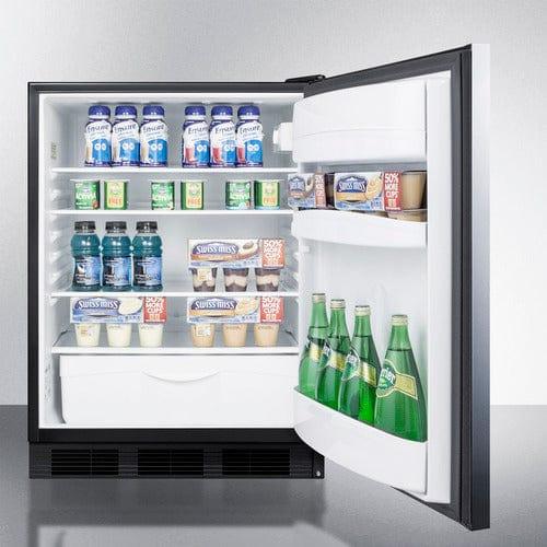 Summit Refrigerators Accucold 24" Wide Built-In All-Refrigerator FF6BK7SSHH