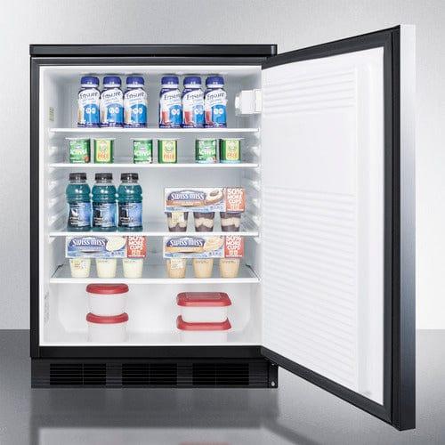 Summit Refrigerators Accucold 24" Wide Built-In All-Refrigerator FF7LBLKBISSHH