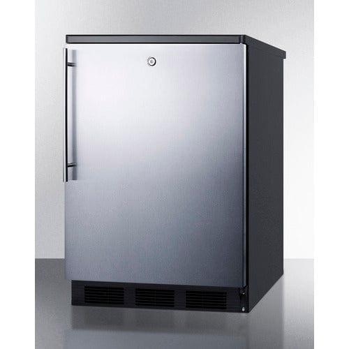 Summit Refrigerators Accucold 24&quot; Wide Built-In All-Refrigerator FF7LBLKBISSHV