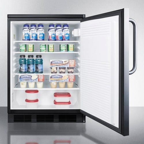 Summit Refrigerators Accucold 24&quot; Wide Built-In All-Refrigerator FF7LBLKBISSTB