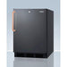 Summit Refrigerators Accucold 24" Wide Built-In All-Refrigerator with Antimicrobial Pure Copper Handle, ADA Compliant FF7LBLKBITBCADA