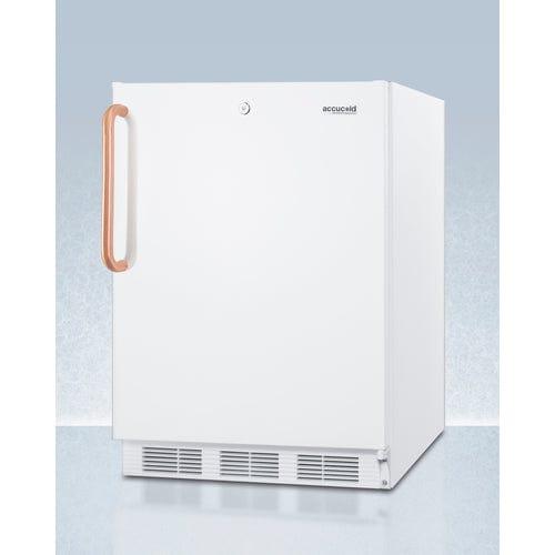 Summit Refrigerators Accucold 24" Wide Built-In All-Refrigerator with Antimicrobial Pure Copper Handle, ADA Compliant FF7LWBITBCADA