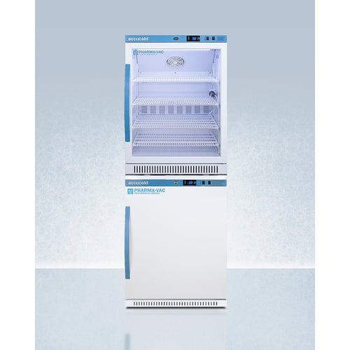 Summit Refrigerators Accucold 24&quot; Wide Performance Series All-Refrigerator/All-Freezer Combination ARG6PV-AFZ5PVBIADASTACK