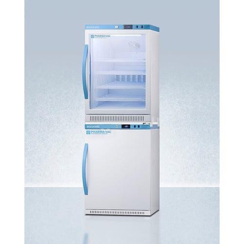 Summit Refrigerators Accucold 24" Wide Performance Series All-Refrigerator/All-Freezer Combination ARG6PV-AFZ5PVBIADASTACK