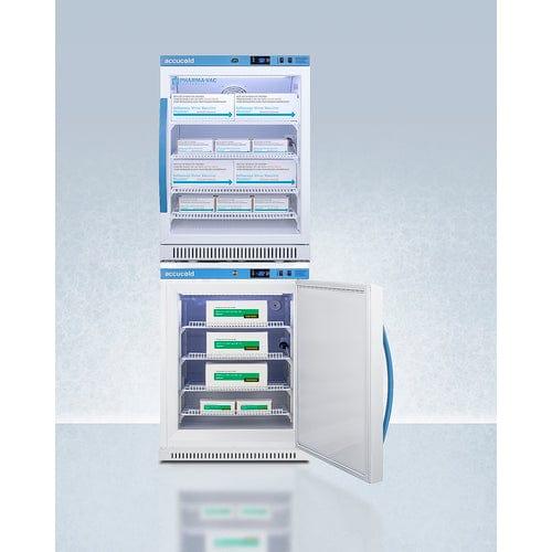 Summit Refrigerators Accucold 24" Wide Performance Series All-Refrigerator/All-Freezer Combination ARG6PV-AFZ5PVBIADASTACK
