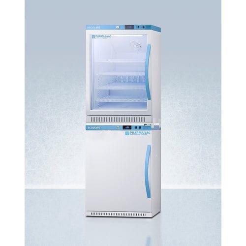 Summit Refrigerators Accucold 24&quot; Wide Performance Series All-Refrigerator/All-Freezer Combination ARG6PV-AFZ5PVBIADASTACKLHD