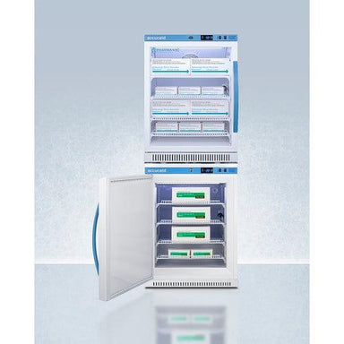 Summit Refrigerators Accucold 24" Wide Performance Series All-Refrigerator/All-Freezer Combination ARG6PV-AFZ5PVBIADASTACKLHD