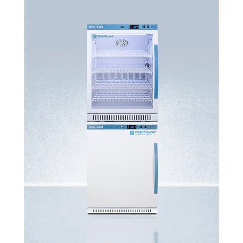 Summit Refrigerators Accucold 24&quot; Wide Performance Series All-Refrigerator/All-Freezer Combination ARG6PV-AFZ5PVBIADASTACKLHD