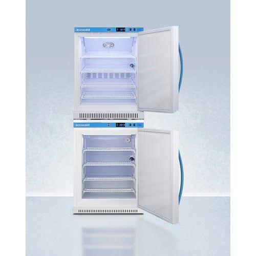 Summit Refrigerators Accucold 24" Wide Performance Series All-Refrigerator/All-Freezer Combination ARS6PV-AFZ5PVBIADASTACK