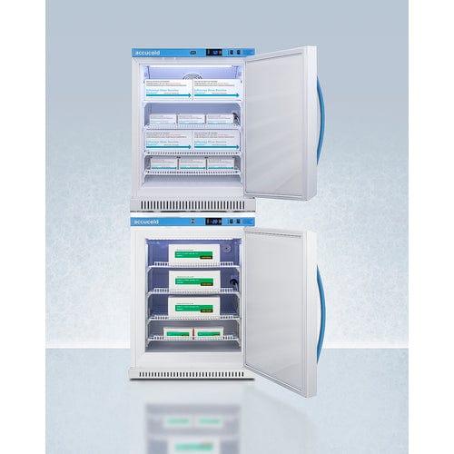 Summit Refrigerators Accucold 24" Wide Performance Series All-Refrigerator/All-Freezer Combination ARS6PV-AFZ5PVBIADASTACK