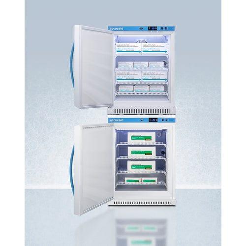 Summit Refrigerators Accucold 24" Wide Performance Series All-Refrigerator/All-Freezer Combination ARS6PV-AFZ5PVBIADASTACKLHD