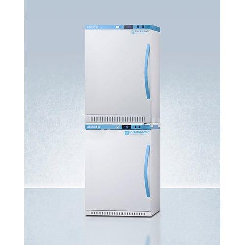 Summit Refrigerators Accucold 24&quot; Wide Performance Series All-Refrigerator/All-Freezer Combination ARS6PV-AFZ5PVBIADASTACKLHD