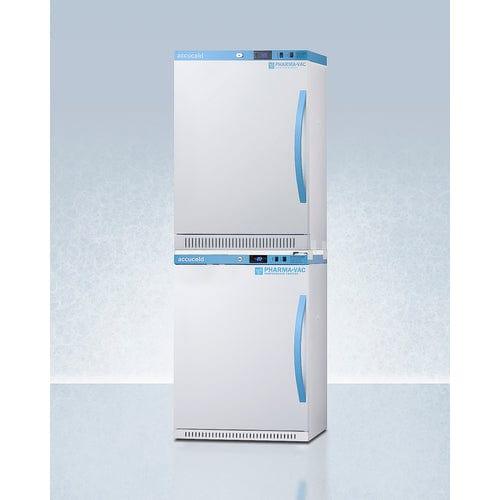 Summit Refrigerators Accucold 24" Wide Performance Series All-Refrigerator/All-Freezer Combination ARS6PV-AFZ5PVBIADASTACKLHD