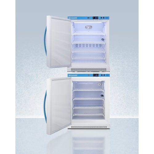 Summit Refrigerators Accucold 24" Wide Performance Series All-Refrigerator/All-Freezer Combination ARS6PV-AFZ5PVBIADASTACKLHD
