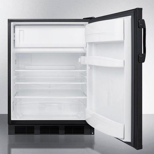 Summit Refrigerators Accucold 24&quot; Wide Refrigerator-Freezer, ADA Compliant AL652BK