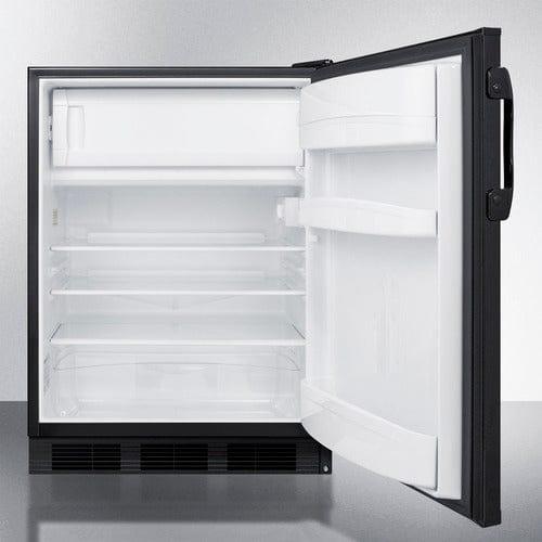 Summit Refrigerators Accucold 24" Wide Refrigerator-Freezer, ADA Compliant AL652BK