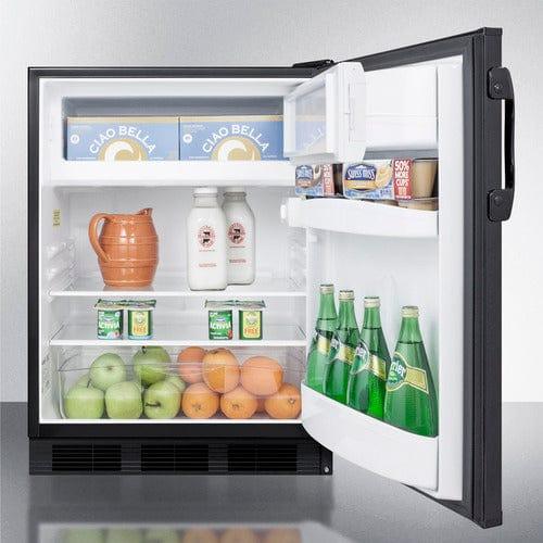 Summit Refrigerators Accucold 24" Wide Refrigerator-Freezer, ADA Compliant AL652BK