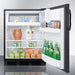 Summit Refrigerators Accucold 24" Wide Refrigerator-Freezer, ADA Compliant AL652BK
