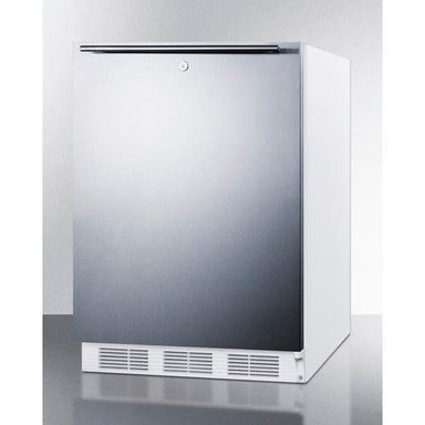 Summit Refrigerators Accucold 24" Wide Refrigerator-Freezer, ADA Compliant CT66LWSSHHADA