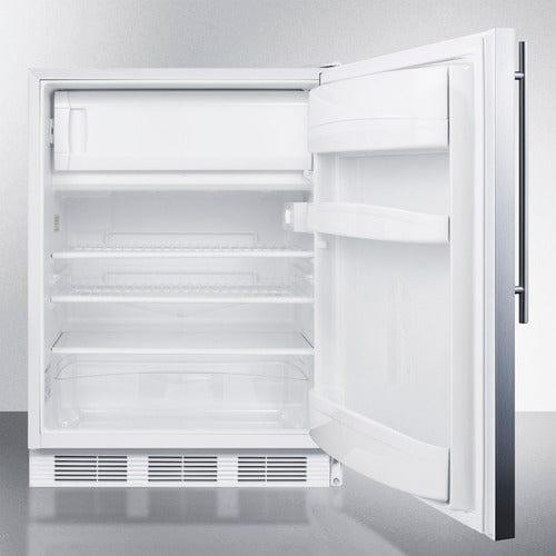 Summit Refrigerators Accucold 24&quot; Wide Refrigerator-Freezer, ADA Compliant CT66LWSSHVADA