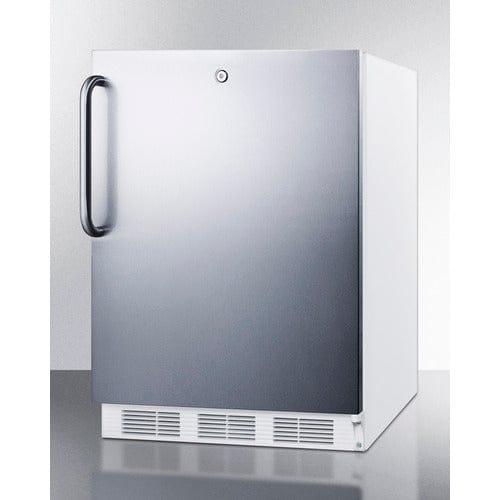 Summit Refrigerators Accucold 24" Wide Refrigerator-Freezer, ADA Compliant CT66LWSSTBADA