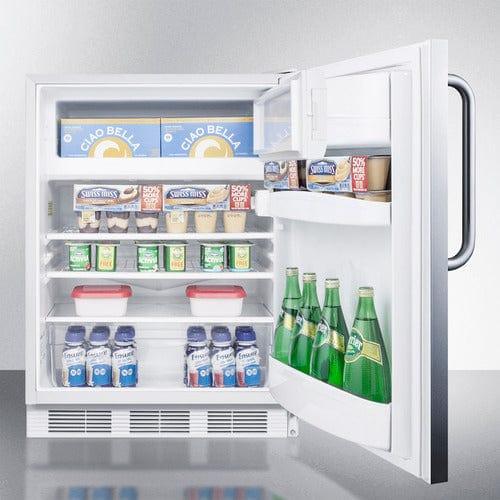 Summit Refrigerators Accucold 24" Wide Refrigerator-Freezer, ADA Compliant CT66LWSSTBADA