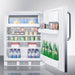 Summit Refrigerators Accucold 24" Wide Refrigerator-Freezer, ADA Compliant CT66LWSSTBADA