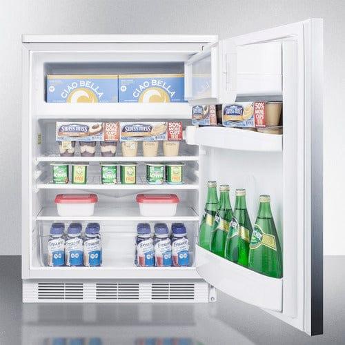 Summit Refrigerators Accucold 24&quot; Wide Refrigerator-Freezer CT66LWSSHH