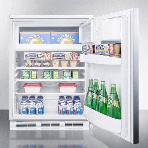 Summit Refrigerators Accucold 24" Wide Refrigerator-Freezer CT66LWSSHH