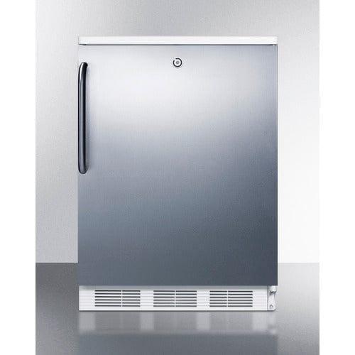 Summit Refrigerators Accucold 24" Wide Refrigerator-Freezer CT66LWSSTB