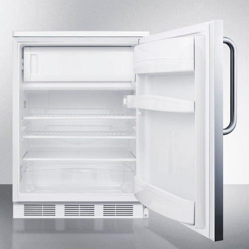 Summit Refrigerators Accucold 24&quot; Wide Refrigerator-Freezer CT66LWSSTB