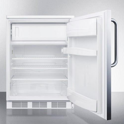 Summit Refrigerators Accucold 24" Wide Refrigerator-Freezer CT66LWSSTB