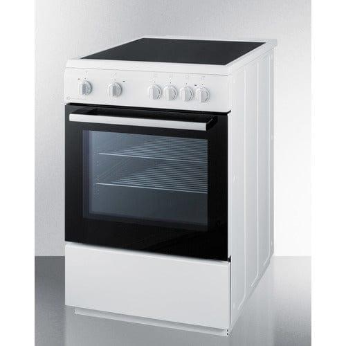 Summit Electric Range/Stove Accucold 24" Wide Smooth Top Electric Range CLRE24WH