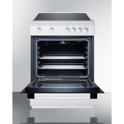 Summit Electric Range/Stove Accucold 24&quot; Wide Smooth Top Electric Range CLRE24WH