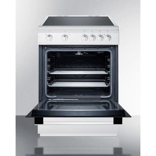 Summit Electric Range/Stove Accucold 24" Wide Smooth Top Electric Range CLRE24WH