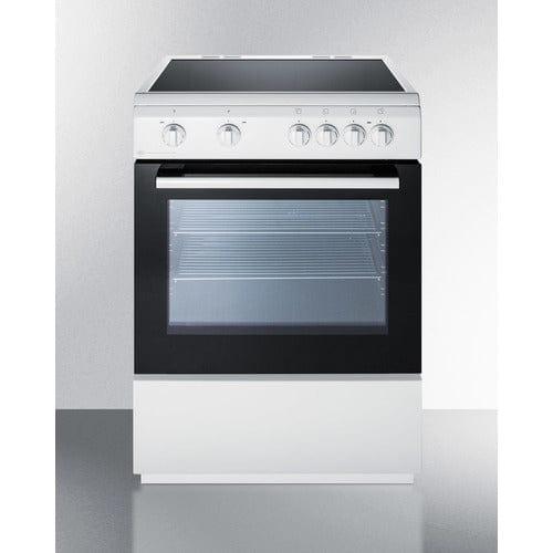Summit Electric Range/Stove Accucold 24" Wide Smooth Top Electric Range CLRE24WH